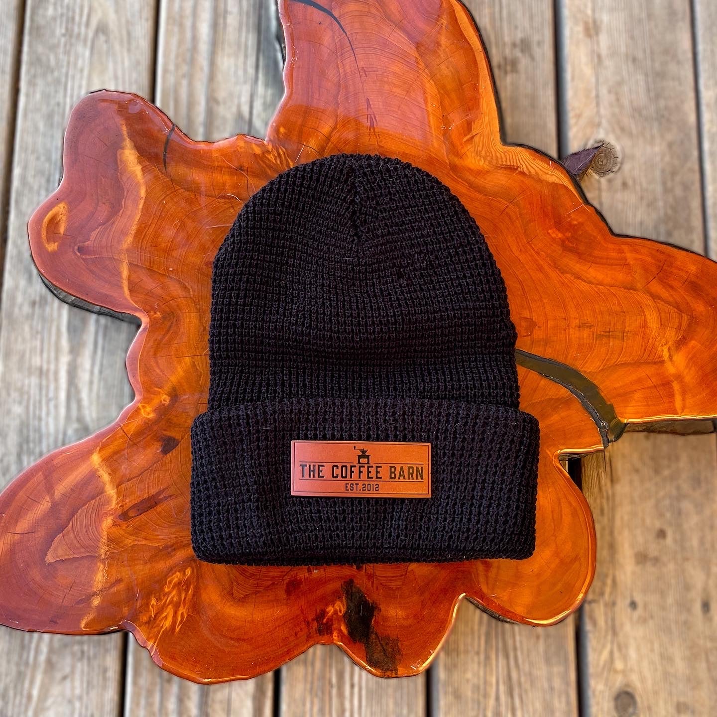 TCB Black Waffle Beanie